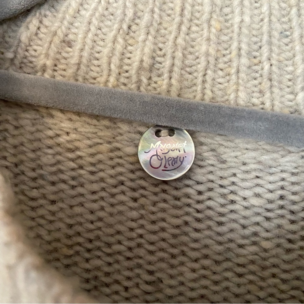 Margaret O'Leary gray mockneck wool alpaca blend sweater - Picture 7 of 8